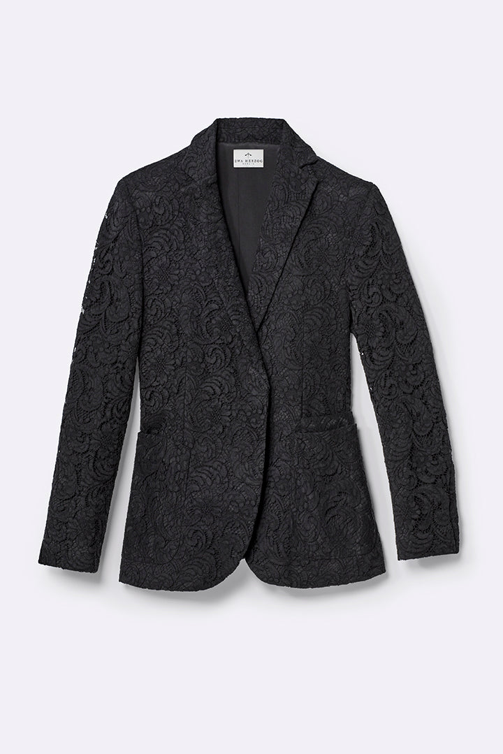 Klassischer Blazer mit Spitze