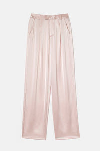 Klassische Hose mit Bundfalte aus Satin