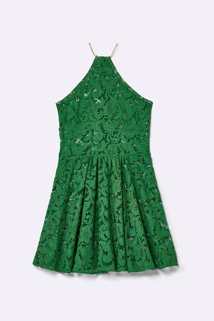 Halter neck lace dress