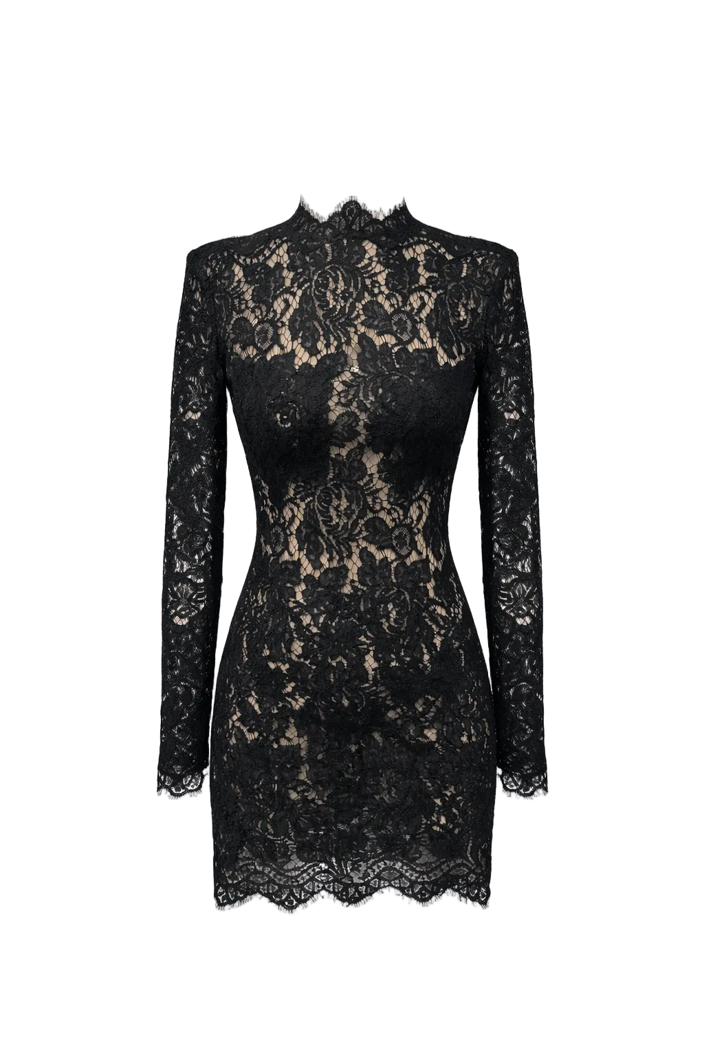 Kleid mit Rücken V Ausschnitt