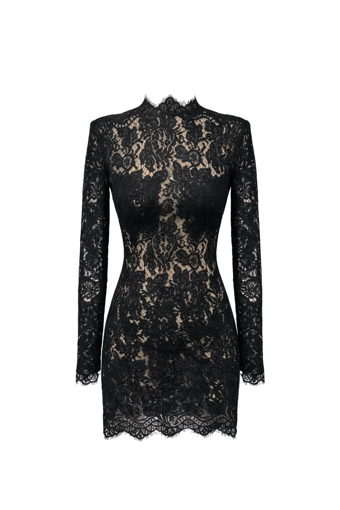 Kleid mit Rücken V Ausschnitt