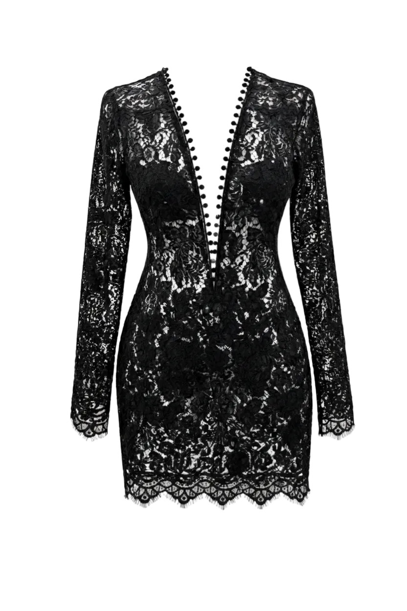 Kleid mit V Ausschnitt