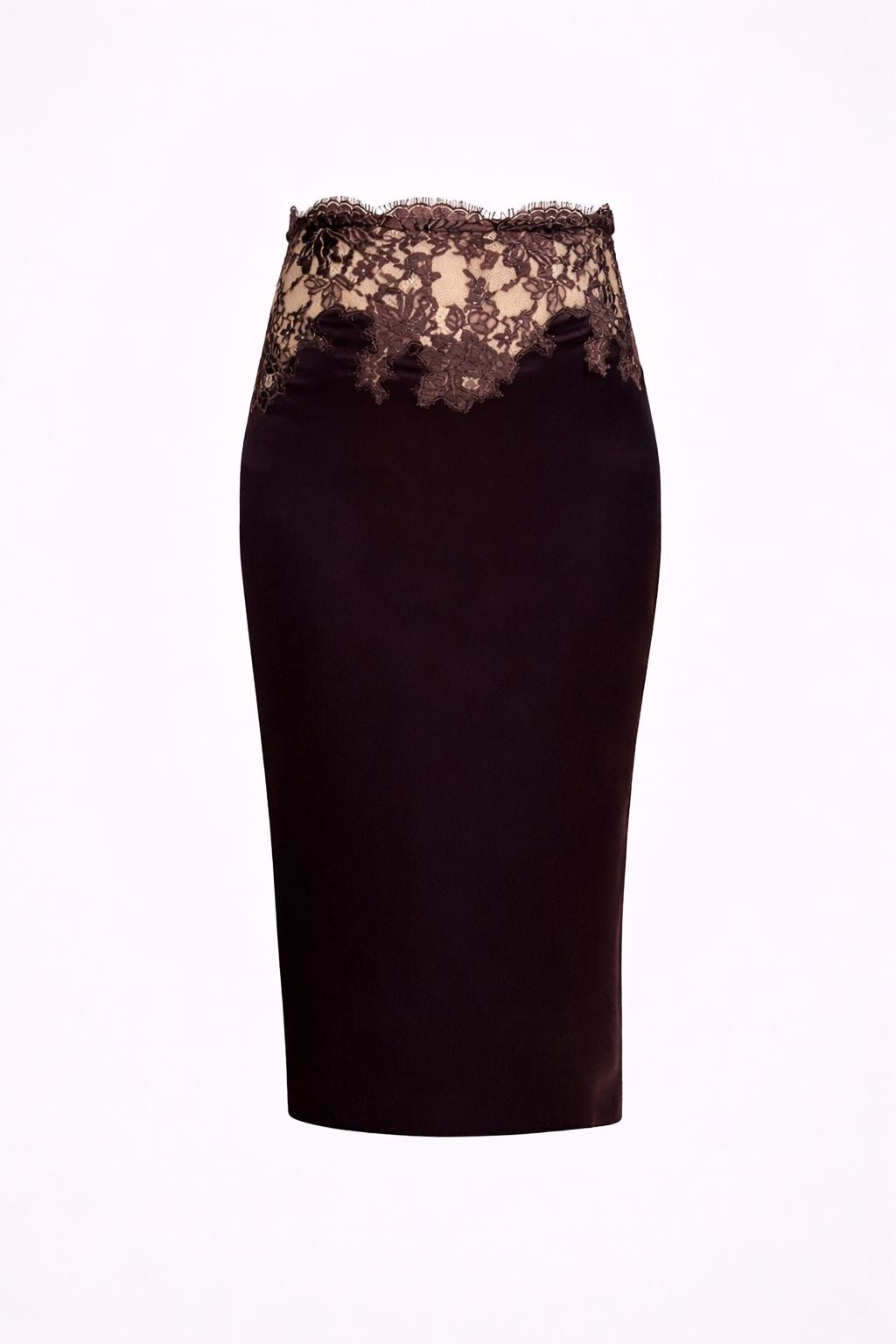 Satinrock mit Spitze