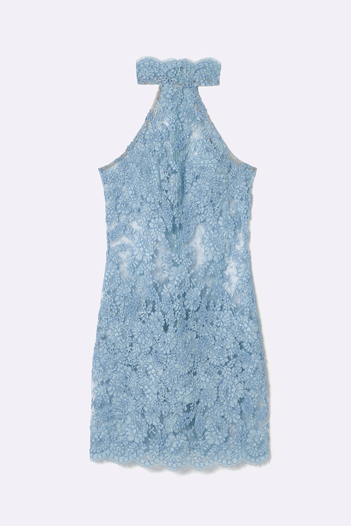 Neckholder-Kleid aus Spitze