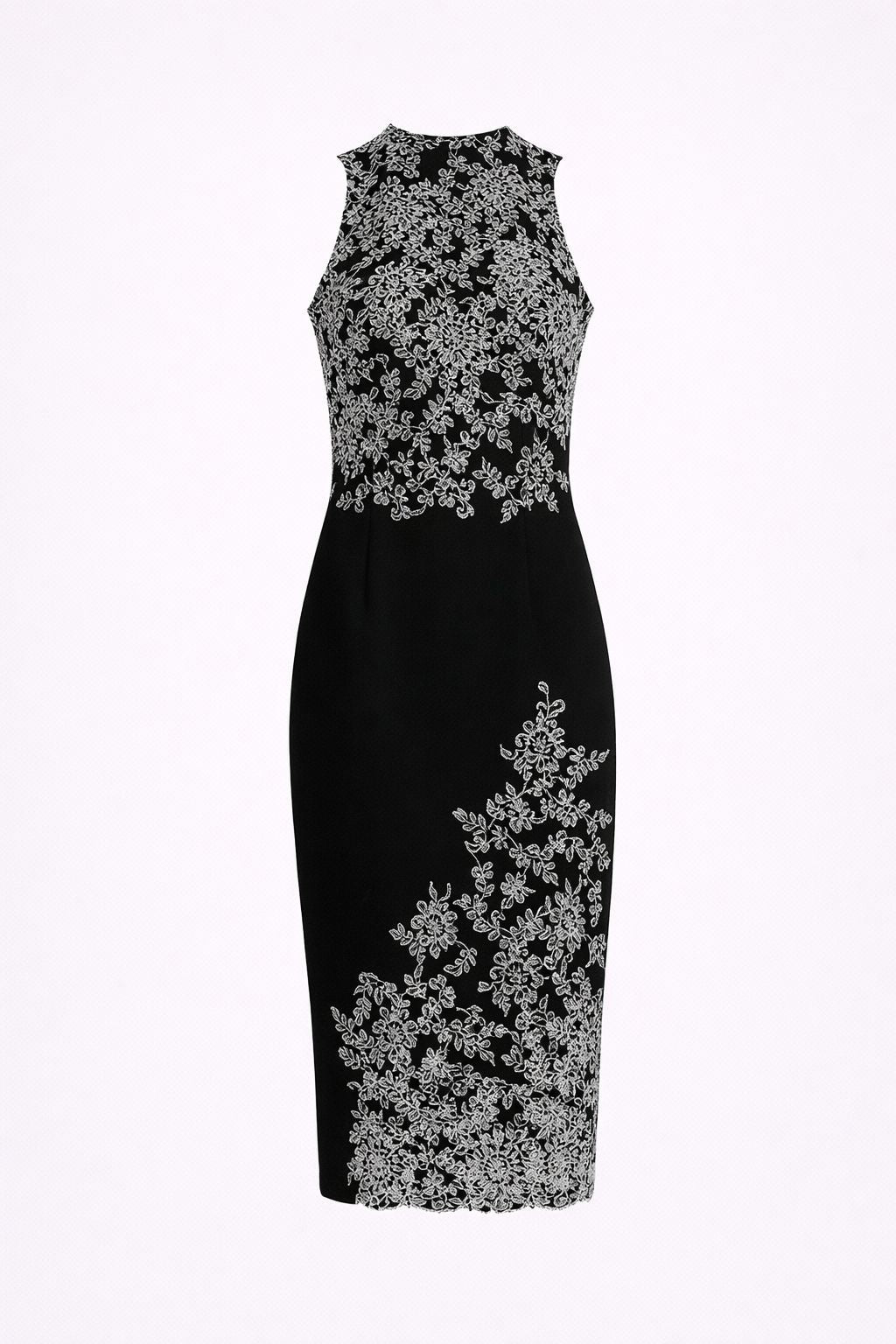 Spitzenkleid aus Wollcrêpe