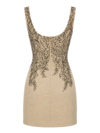 Minikleid mit Spitzenapplikation