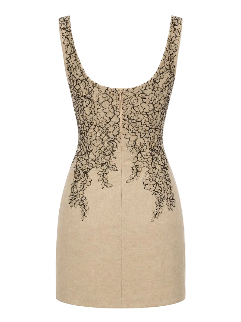 Minikleid mit Spitzenapplikation