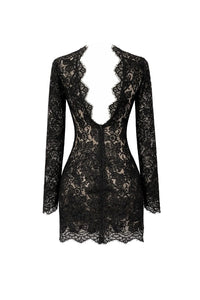 Kleid mit Rücken V Ausschnitt