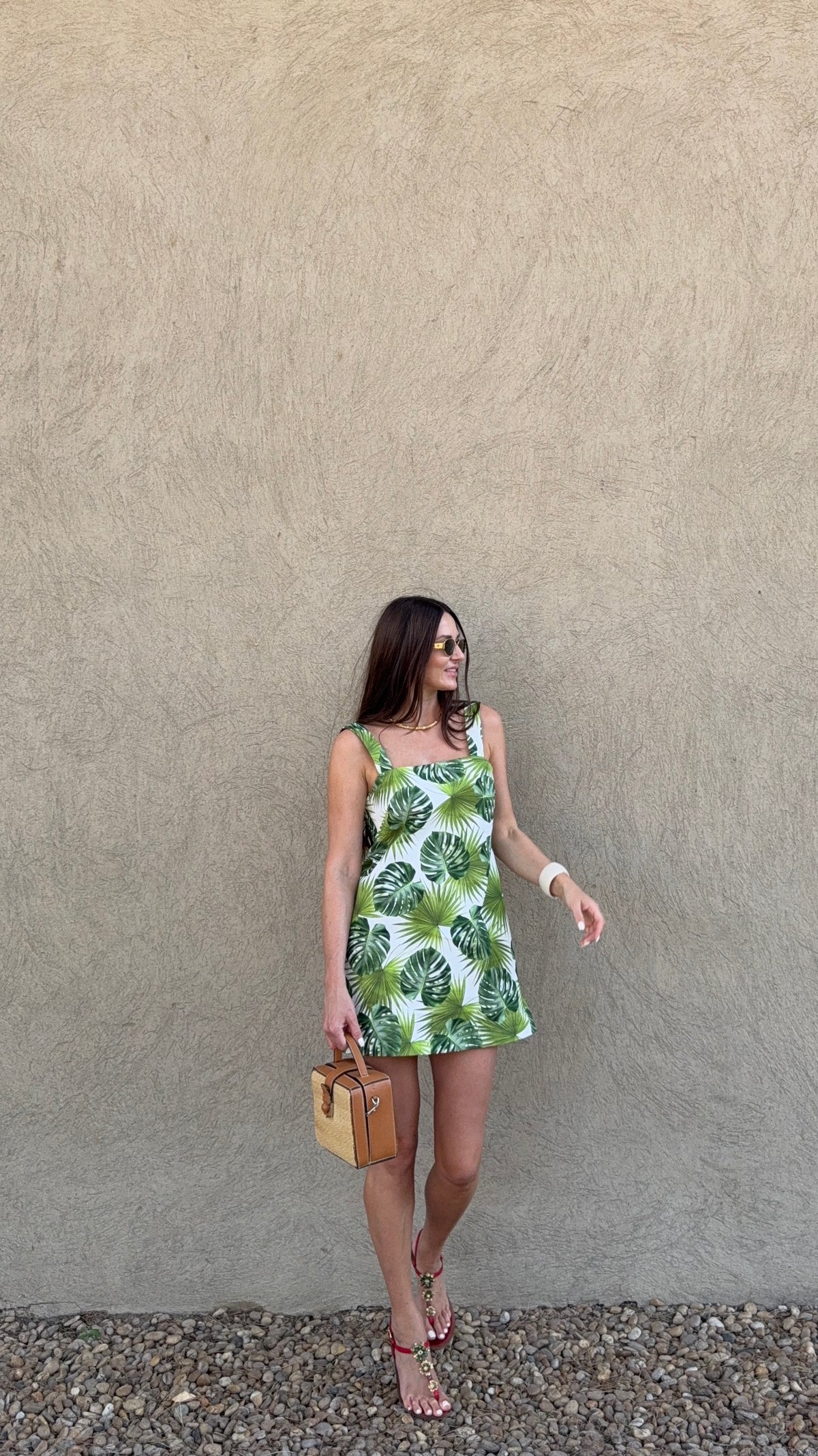 Linen strappy dress