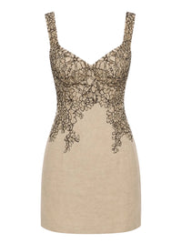 Minikleid mit Spitzenapplikation