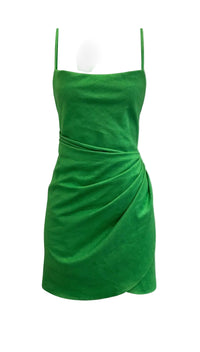 Leinenkleid mit Drapierung