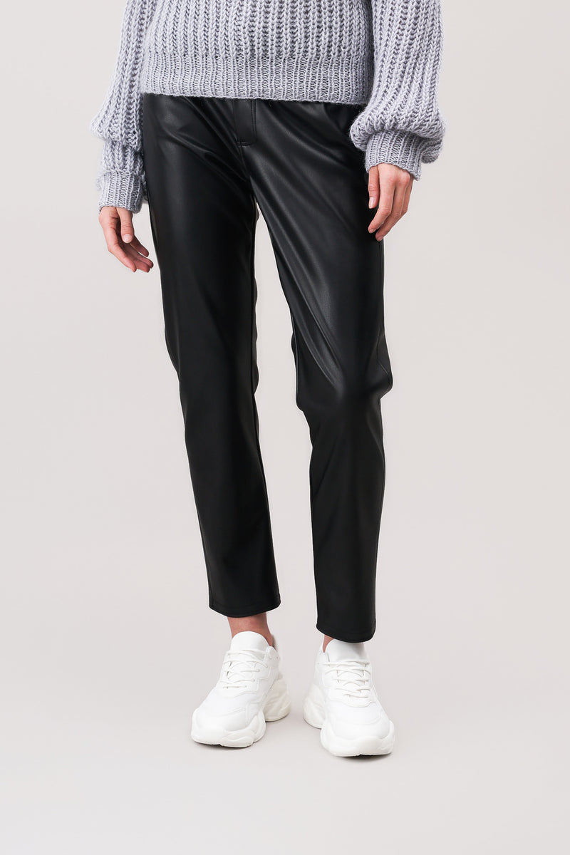 WILLOW faux-leather trousers